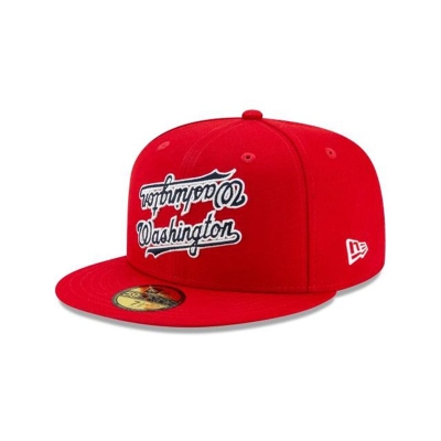 Washington Nationals Gorra | New Era MLB Team Mirror 59fifty Fitted Cap Mexico - Rojos